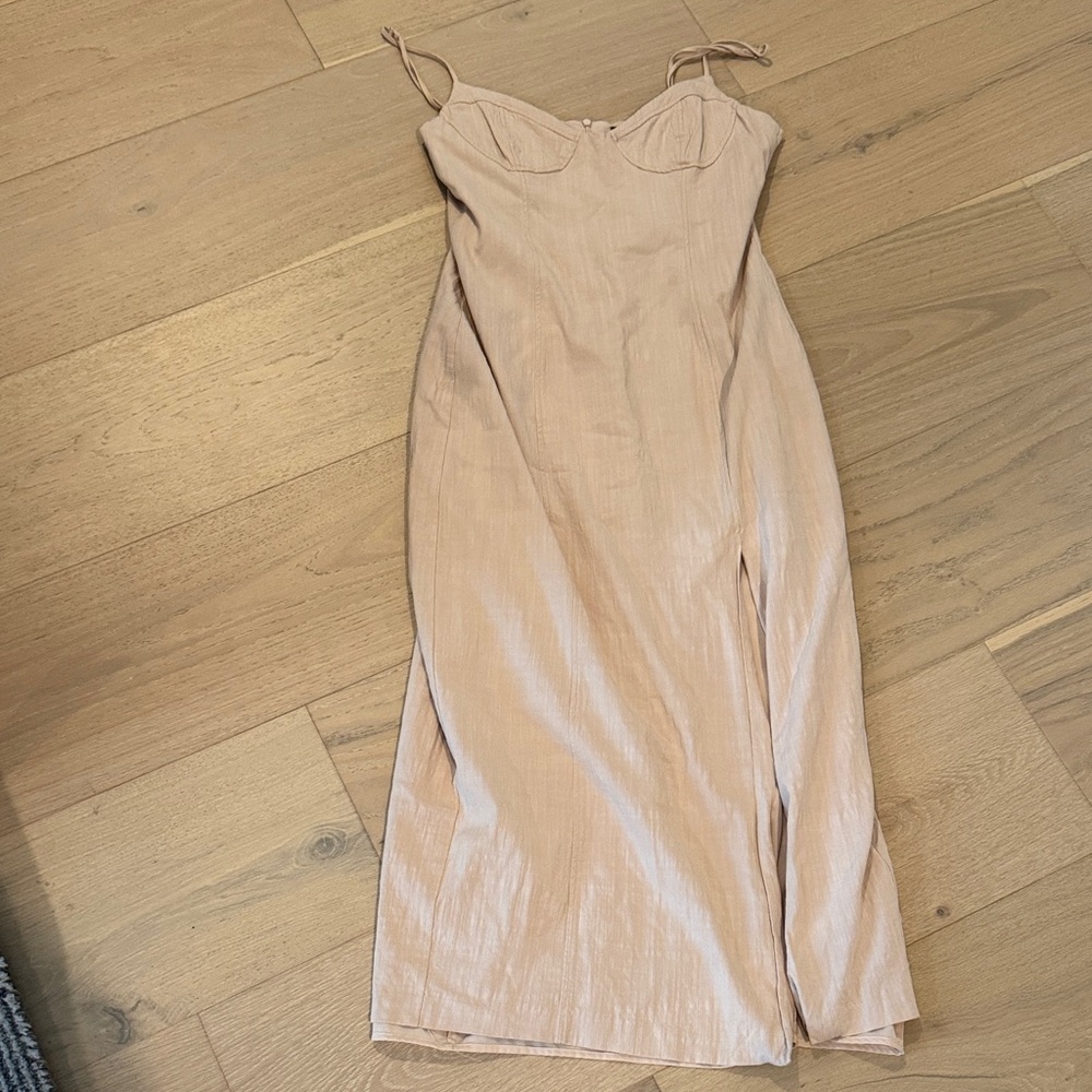 Zara Beige Midi Dress